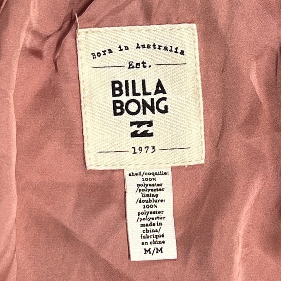 LIMITED Edition Pink Satin Embroidered Floral Billabong Jacket  Size Medium - Picture 10 of 15